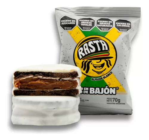 Alfajor Rasta Chocolate Blanco (18 Unidades)