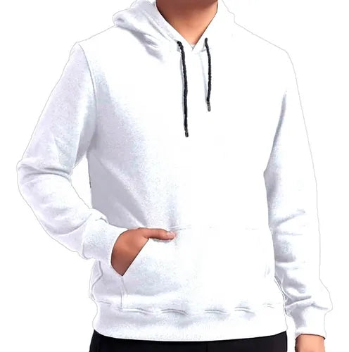 Buzo Blanco Canguro Capucha Hoodie Campera Alpina Frizado + Alfajor Rasta